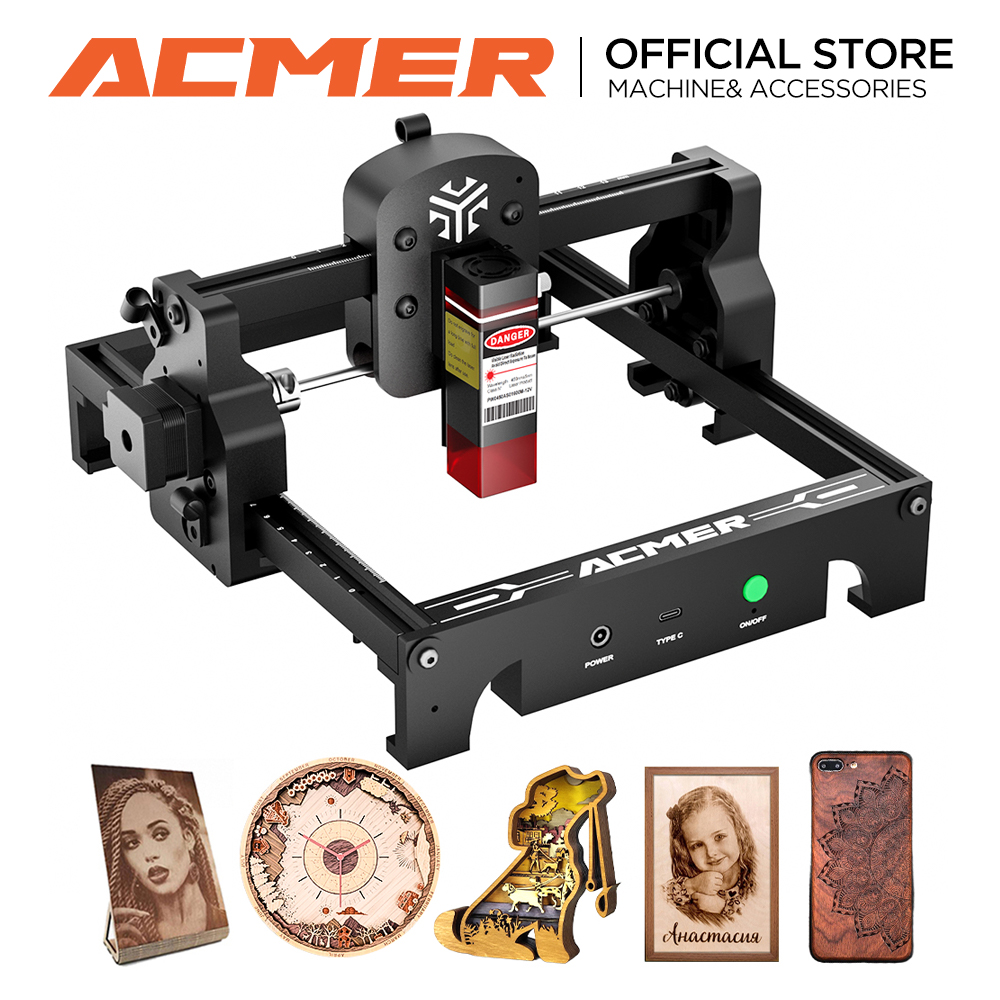 Industrial Acrylic Laser Cutter - Лазерный гравер ACMER S1 6W/3.5W/2.5W, миниатюрный