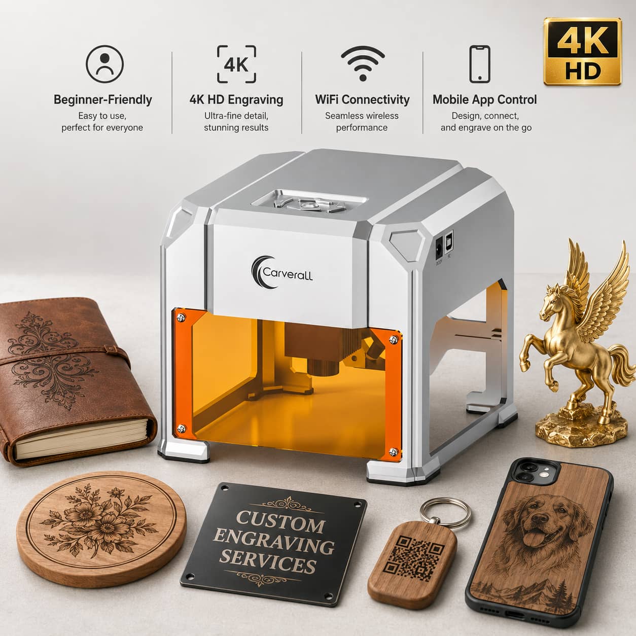 Industrial Grade Laser - Лазерный гравер Carverall, K4 3W, A1